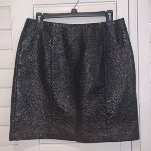 Black faux leather skirt size 10